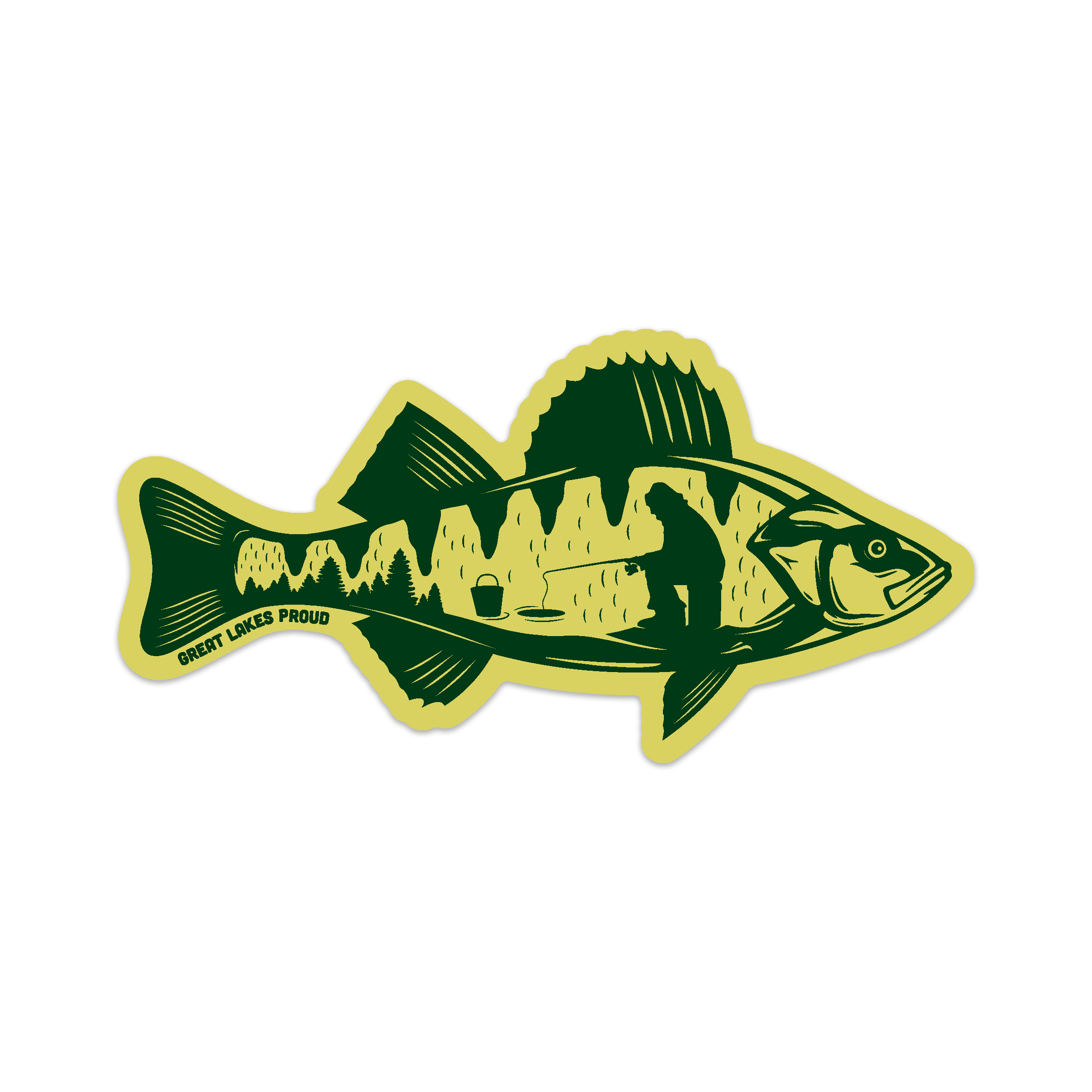 Ice Fishing Sticker – Great Lakes Proud