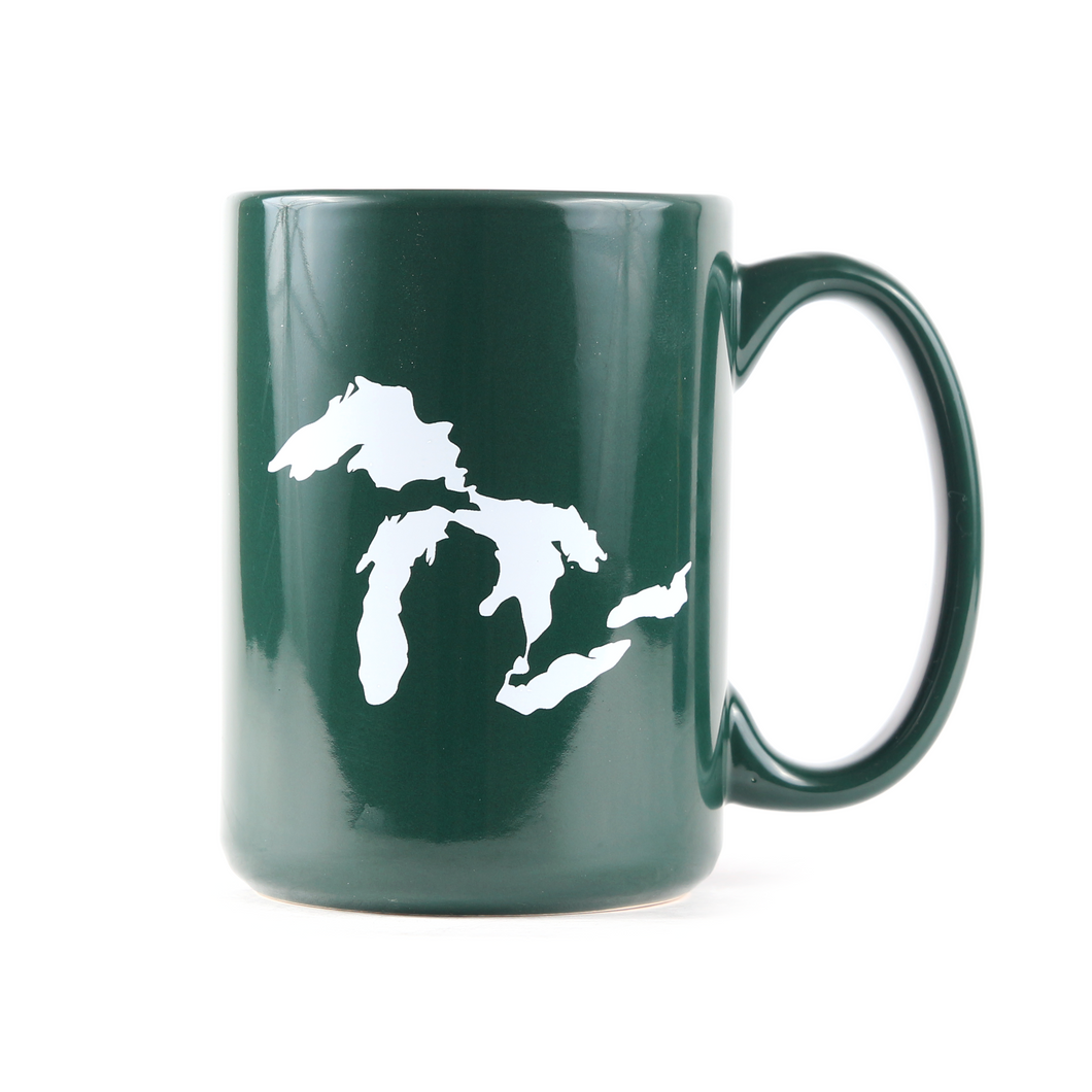 Great Lakes Coffee Mug (Green & White)