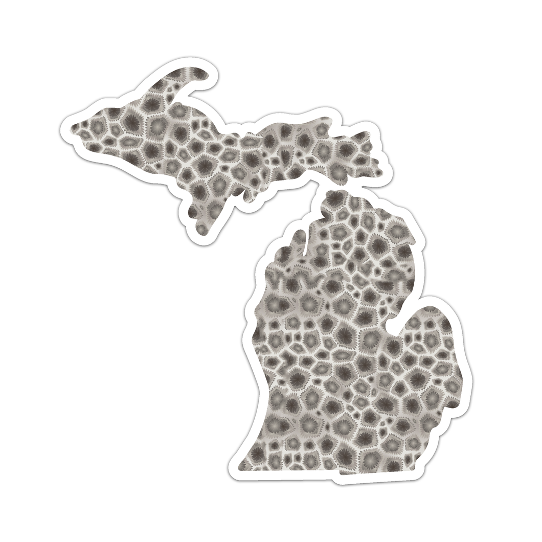 Michigan Petoskey Stone Sticker