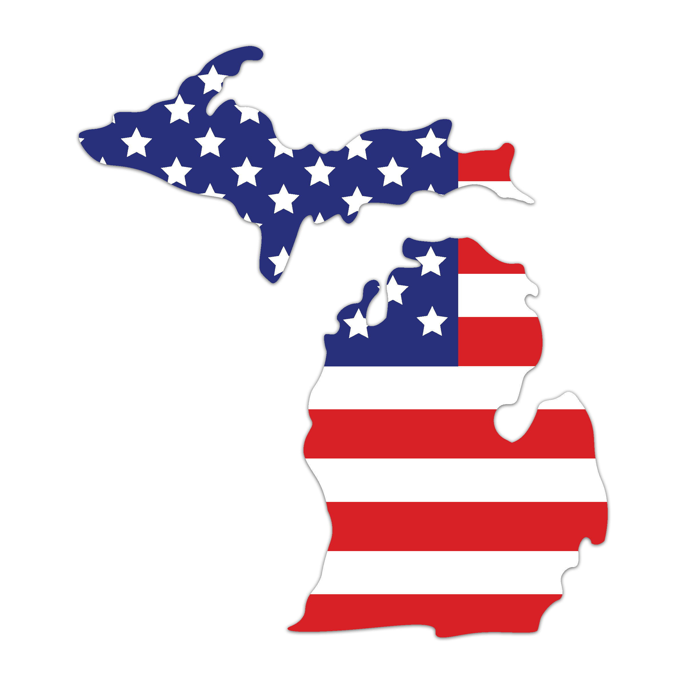 Mitten USA Flag Sticker | Great Lakes Proud | The Original Great Lakes ...